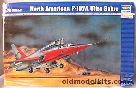Trumpeter 1/72 North American F-107A Ultra Sabre - (F-107), 01605 plastic model kit